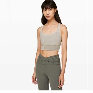 Lululemon free to be ribbed longline bra in washed French clay size 6 nwot